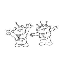 toy story alien face coloring pages