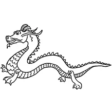 The Traditional chinese dragon coloring page