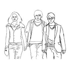 Trio Coloring Pages 