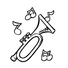Trumpets Playing Music coloring page