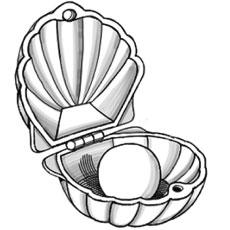 Vanity case shell coloring page