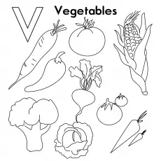The Vegetables coloring pages_image