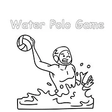 Water polo sport coloring page