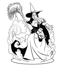Wicked Witch Wizard of Oz coloring pages