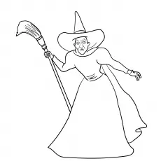 The Wicked Witch Wizard Of Oz coloring page