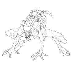 xenomorph drone coloring pages