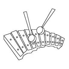 Xylophone Coloring Page for Kids_image