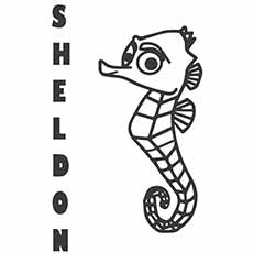 Sheldon from the movie of Finding Nemo to Color 