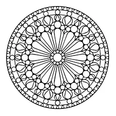 Coloring Pages of Decorated Petals in Abstract_image