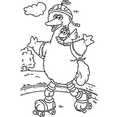 Adorable Big and Little Birds Coloring Page