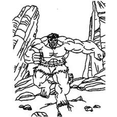 Coloring Pages of Hulk Running