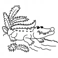 Alligator Natural Habitat coloring page_image