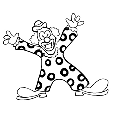 funny clown coloring pages