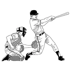 Baseball sport coloring page
