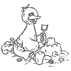 Big Bird the Architect Coloring Page