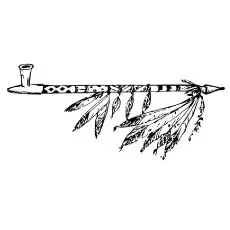 Calumet Pipe Sign of Peace Coloring Pages