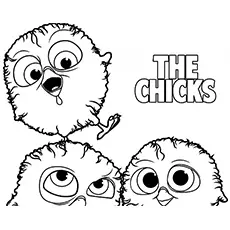 Cartoon Chick Coloring Pages