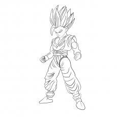 Songoku and Vegeta Super Saiyajin - 4 - Dragon Ball Kids Coloring