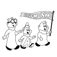 The chipmunks flag coloring page_image