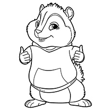 The chipmunks oke coloring page
