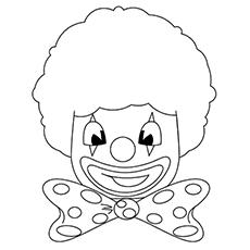 Clown face coloring page