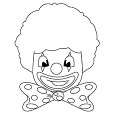 Clown face coloring page_image