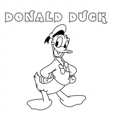 The Donald Duck Clubhouse coloring page
