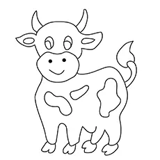 Coloring Page of the Cow