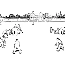 Cricket sport coloring page