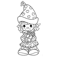 The Cute Clown coloring page