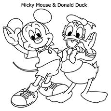 donald duck and daisy duck together coloring pages