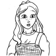 Dorothy Gale from Wizard of Oz coloring page