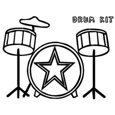 Music of Drum Kit Coloring Pages Free_image