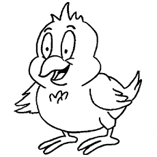 Excited Chick Coloring pages