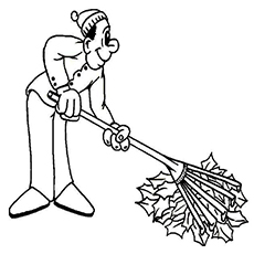 Father Doing Household Chores Coloring Page
