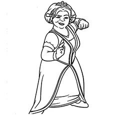 Fiona Shrek Coloring Page