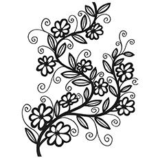 floral pattern coloring page