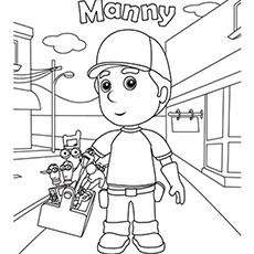 handy manny hammer coloring pages