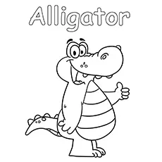Happy Alligator Dance coloring page_image