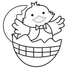 Happy Chick Coloring pages