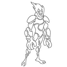 Heatblast Alien Coloring Pages