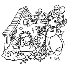 Coloring page of the house