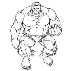 Strong Incredible Hulk Coloring Page