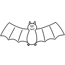 Coloring Sheet of Bat