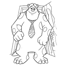 James p sullivan from Monsters Inc. coloring page