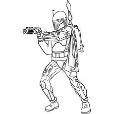 Star Wars Jango fett Picture Colouring Page