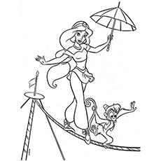 disney princess jasmine coloring page