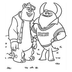 monsters university terry and terri coloring pages