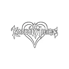 The kingdom Hearts Logo Coloring page