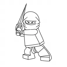 Little Ninja With Mask coloring page